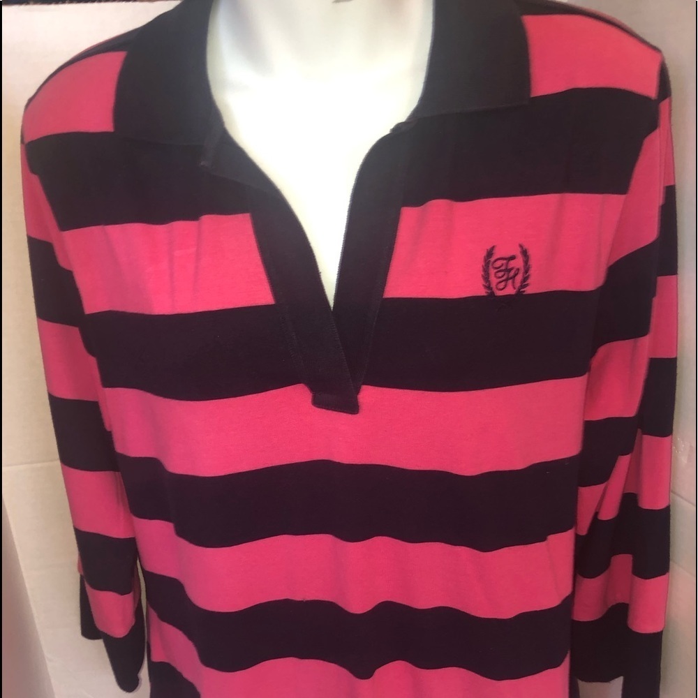 Tommy Hilfiger striped long sleeve polo